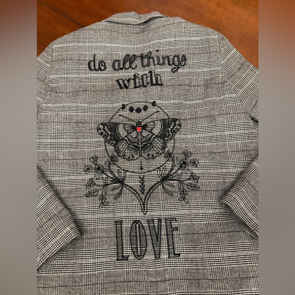 Me369 Embroidered Blazer Size M - Picture 6 of 7